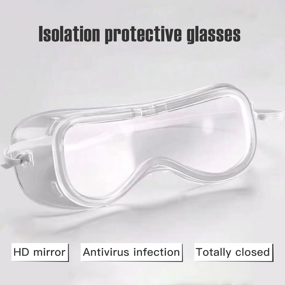 Soft Safety Goggles Transparent Dust-Proof Glasses Lab Dental Eyewear Splash Eye Protective Anti-wind Eyewears - Transparent Regular