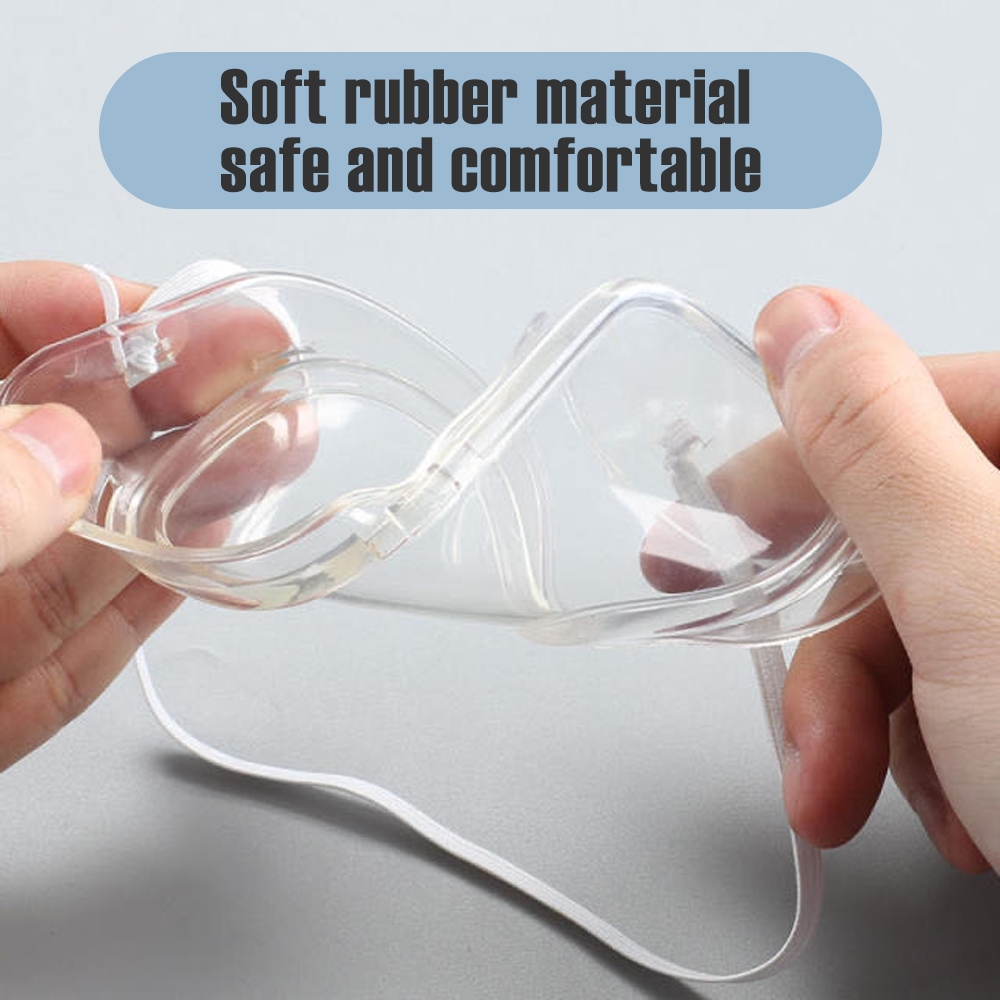 Soft Safety Goggles Transparent Dust-Proof Glasses Lab Dental Eyewear Splash Eye Protective Anti-wind Eyewears - Transparent Regular