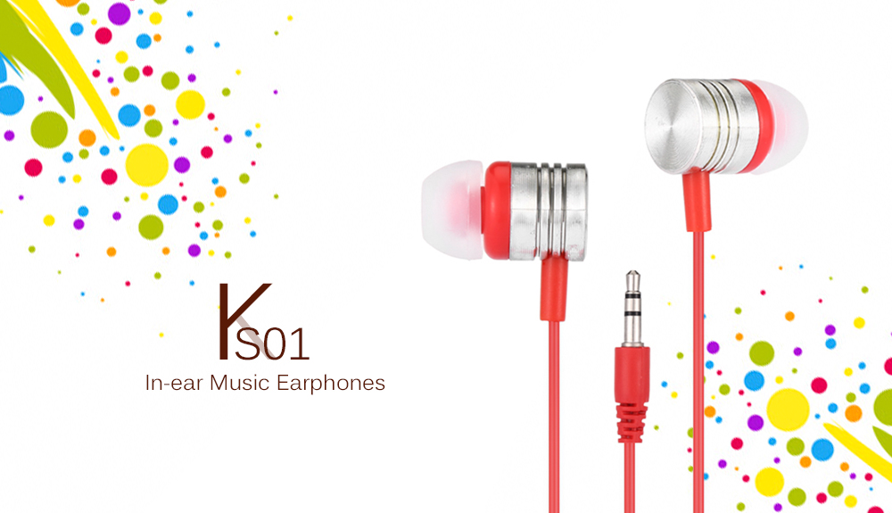 KS01 In-ear Music Earphones Transparent Crystal Wire Design for 3.5mm Audio Interface Device 