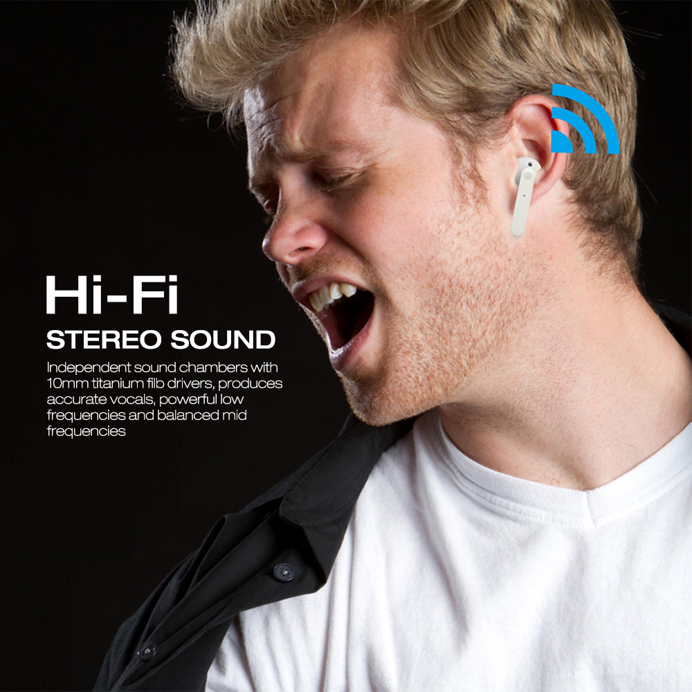 Hello 1 Bluetooth Earphones True Wireless Hi-Fi Stereo Sound Earbuds