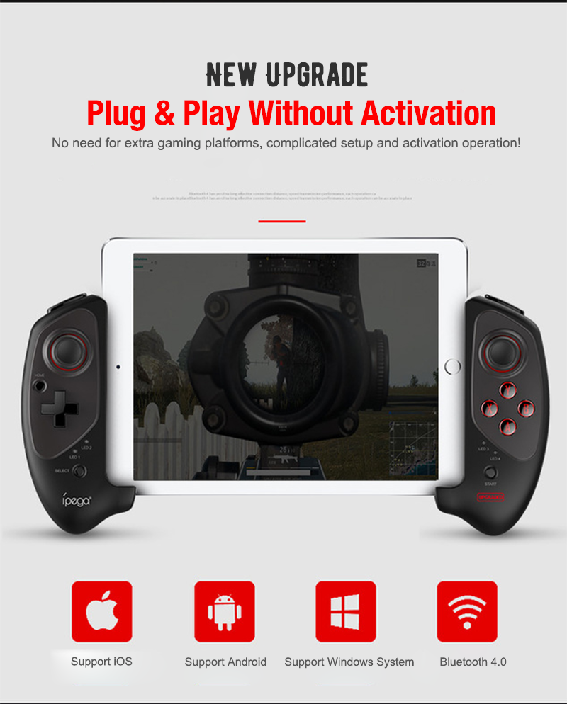 iPEGA PG-9083S Red Bat Wireless Bluetooth Gamepad Telescopic Game Controller Plug &  Play for Android IOS Smartphone Tabletu00a0