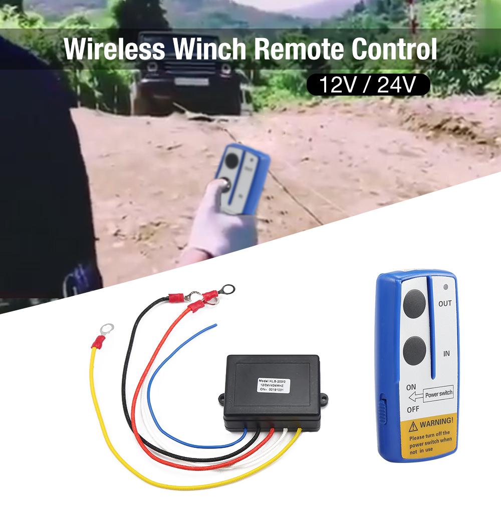 KLS - 203X Wireless Winch Electric Remote Control Anti-interference Twin Handset